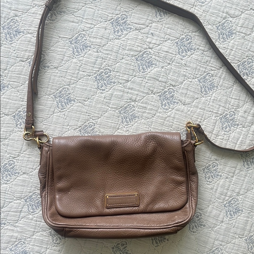 Marc By Marc Jacobs Brown Leather Crossbody Bag with Adjustable Strap